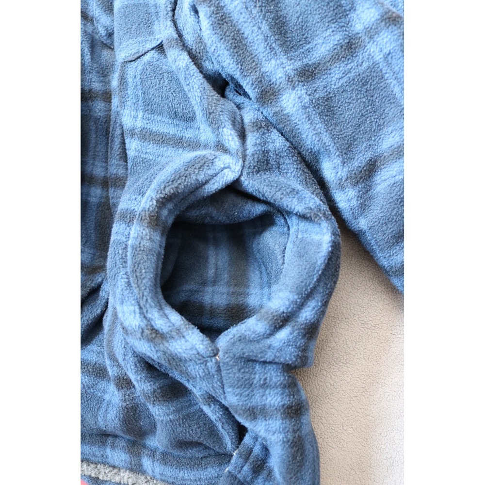 STILLWATER SUPPLY Plaid Jacket Men Large Blue Plaid Hooded Fleece Shacket - Picture 12 of 15